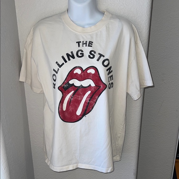 H & M Rolling Stones Oversized Graphic Tee Size S - Picture 1 of 3
